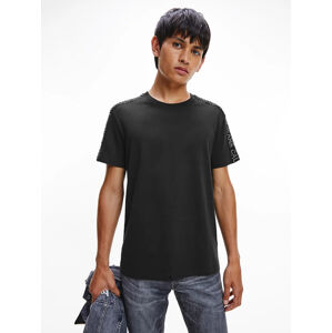 Calvin Klein pánské černé tričko Tape - L (BEH)
